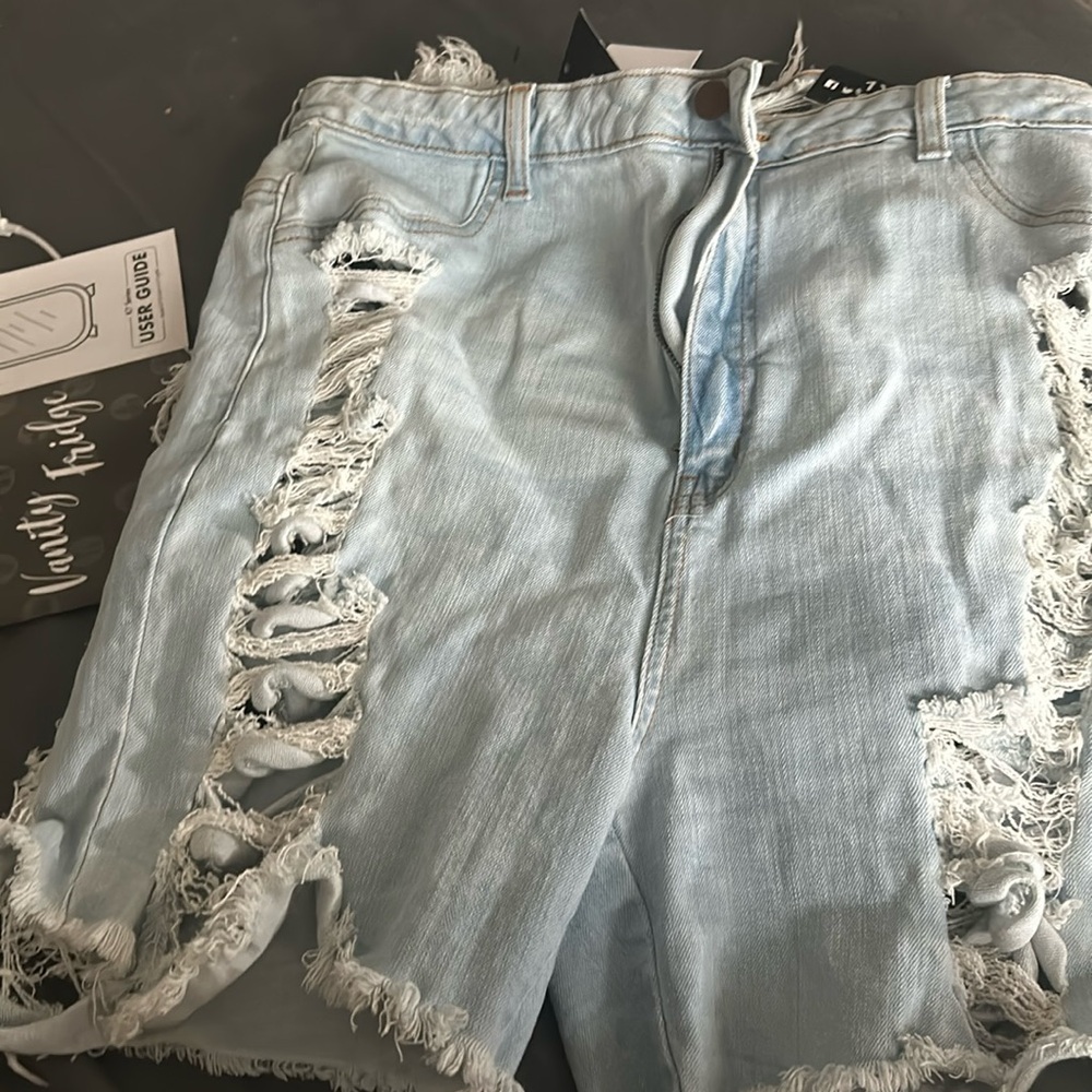 Yes now distressed Bermuda shorts